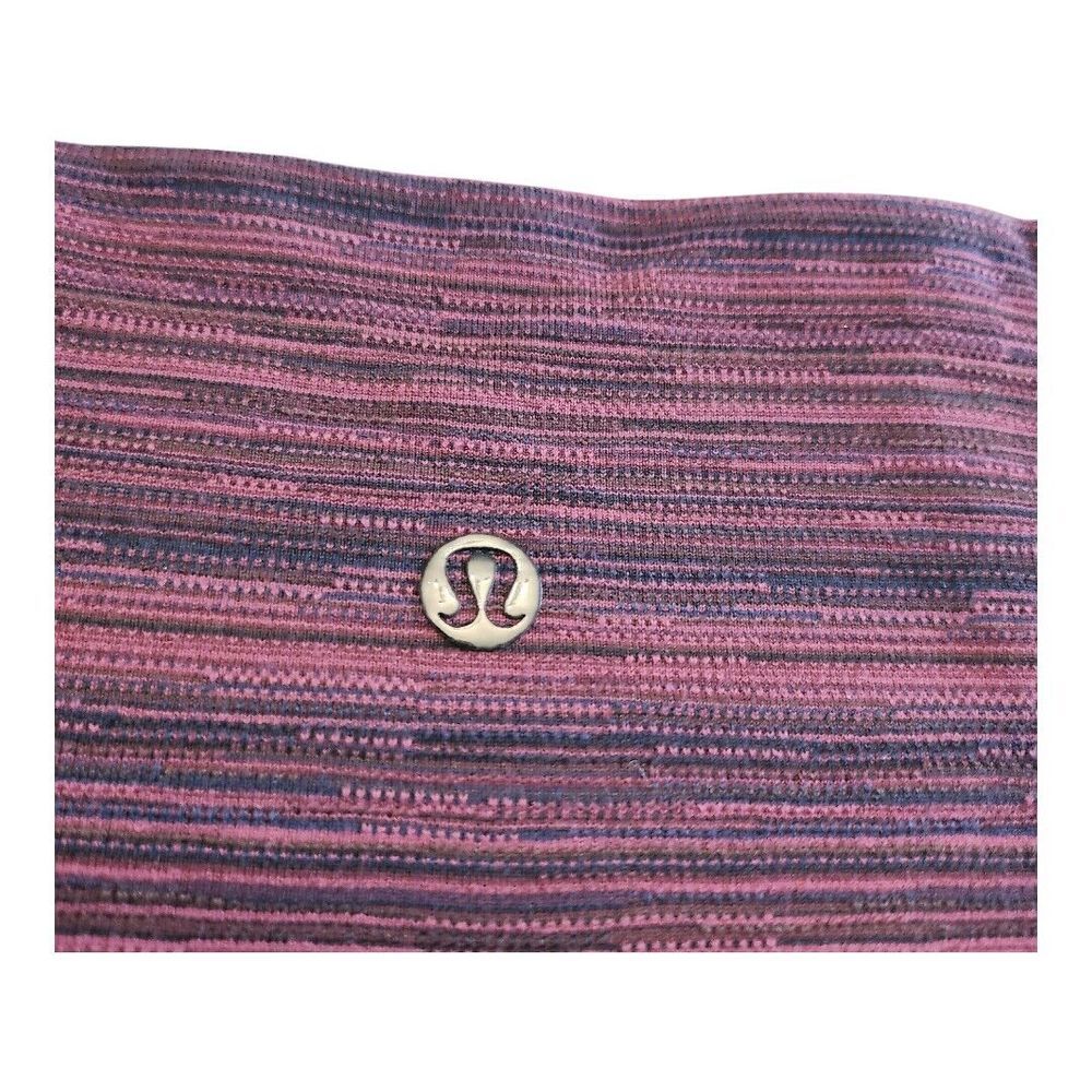 EUC Lululemon Skirt Womens 10 Purple Striped Pencil Skirt Bodycon Yoga Over Logo - Picture 3 of 9